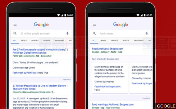 谷歌全面推廣事實核查功能 應對假消息