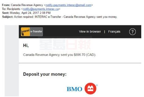納稅人士請注意：CRA郵件詐騙情況嚴重