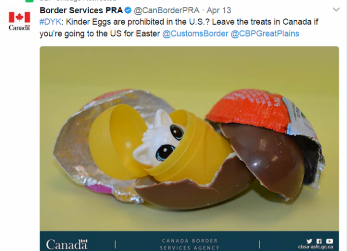 出奇蛋禁入境美國 違者可罰上千美金