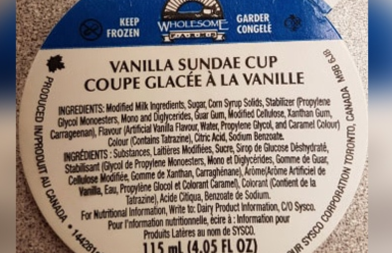 加拿大食品檢驗局召回更多Wholesome Farms冰淇淋