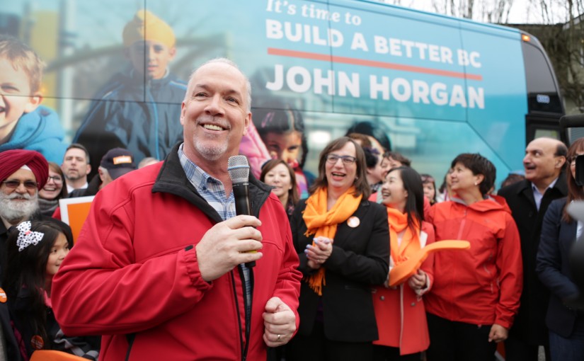 卑詩省新民主黨啟動競選活動巴士