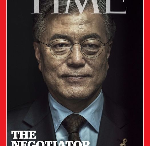 南韓總統候選人 脫北者兒子文在寅登《時代》