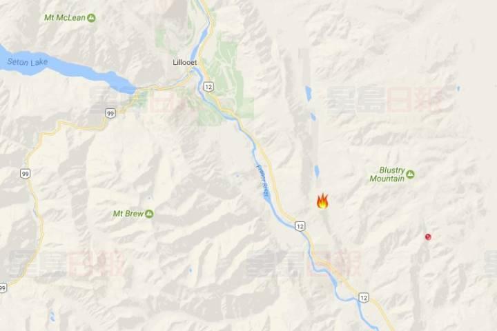 卑詩省內陸Lillooet有山火威脅 居民隨時疏散