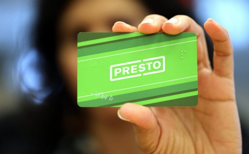 TTC安裝Presto刷卡系統將耗資$3.85億