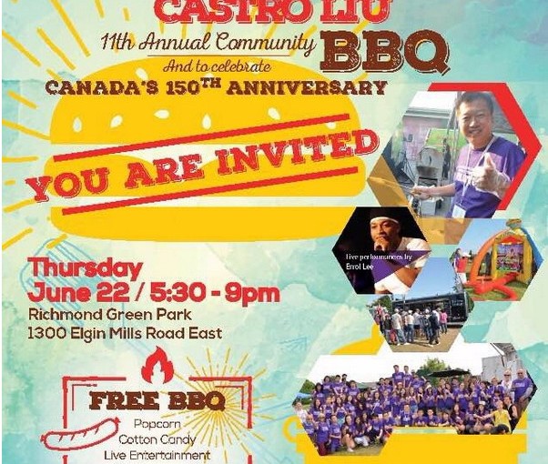 跟列治文山議員廖立暉一起吃燒烤啦