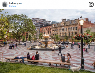 這個噴泉公園簡直太可愛了