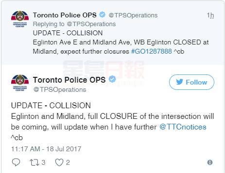 女子士嘉堡被TTC公交撞倒 當場死亡