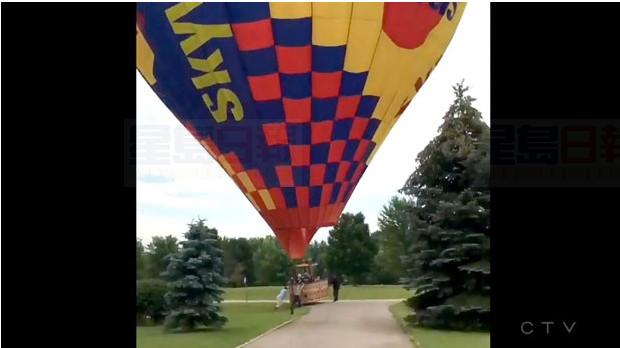 安省女子起床后發現 家門口驚現熱氣球