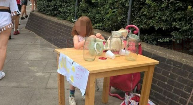 倫敦5歲女孩家門口賣柃檬水 遭罰150英鎊