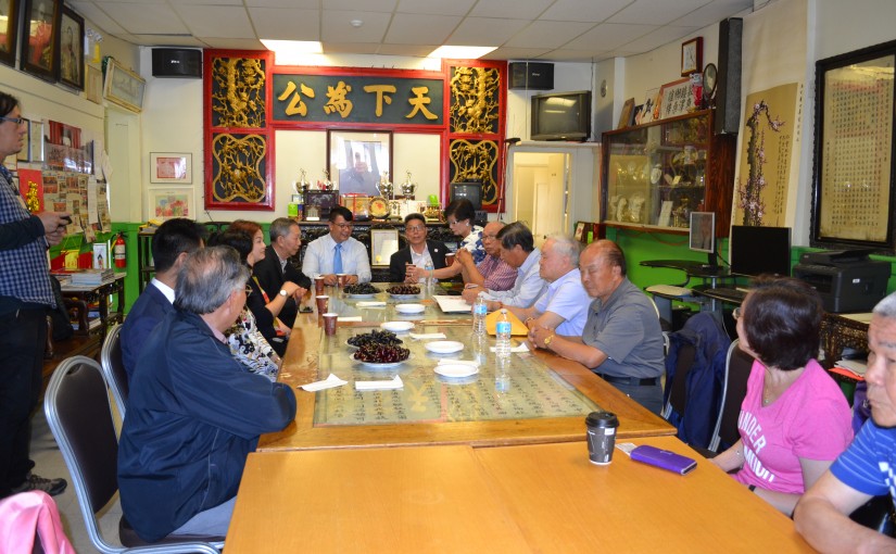香港民建聯副秘書長訪溫哥華中華會館