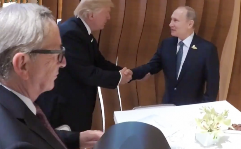史上第一次！特朗普與普京見面