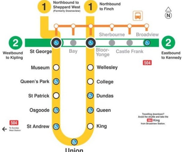 本週末多倫多地鐵有路段停運