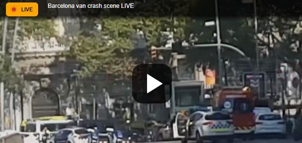 西班牙巴塞羅那市中心發生貨車衝撞人群慘案