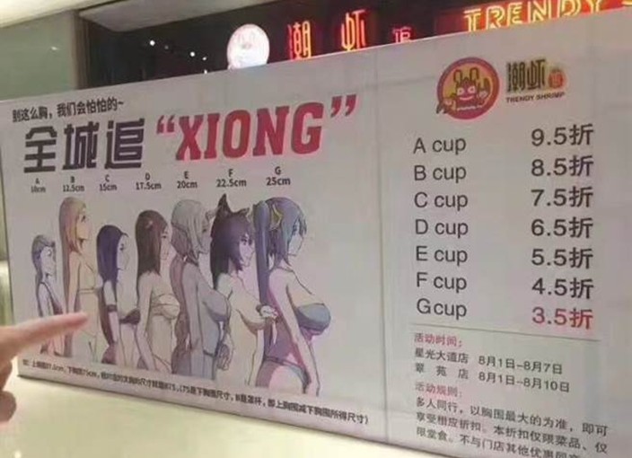 餐廳吸女性食客 按「Cup數」給折扣被指歧視