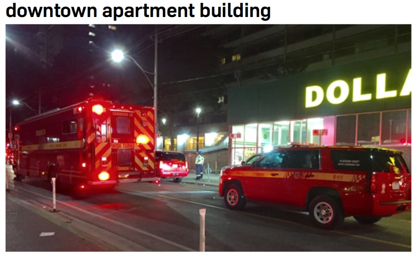 多倫多市中心公寓二級大火 無人傷亡