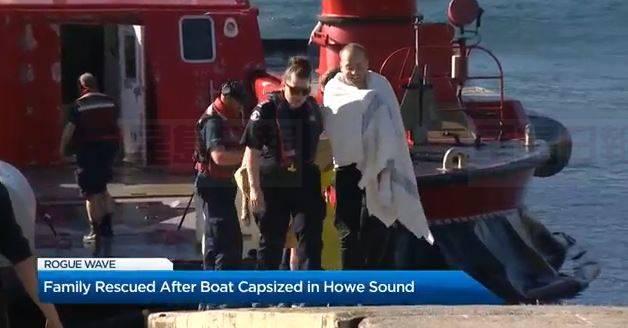 卑詩省Howe Sound有翻船意外 一個家庭獲救