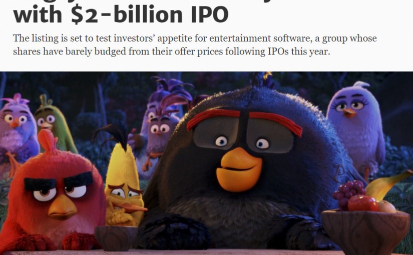 憤怒的小鳥開發商計劃上市 估值$20億