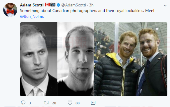 錯把李鬼當李逵 特魯多攝影師與哈里王子撞臉