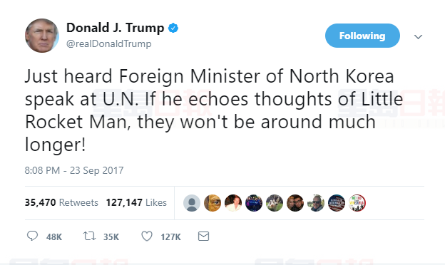 視特朗普挑釁為宣戰 朝鮮最高外交官：將擊落美軍轟炸機