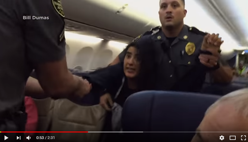 美國西南航空公司女乘客因對狗過敏 被警員拖下飛機