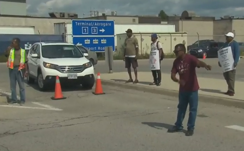 地面工人罷工 阻斷前往皮爾遜機場交通