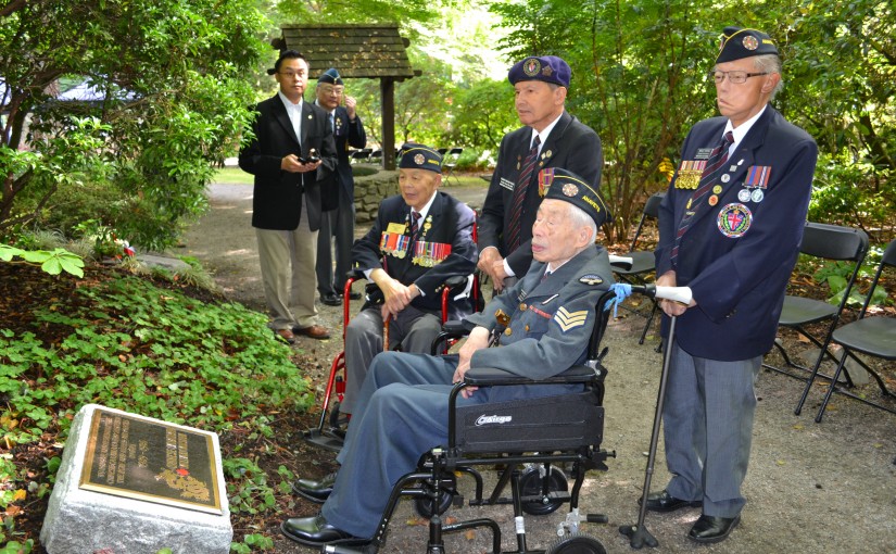 紀念二戰加國華裔空軍牌匾 在溫市落成揭幕