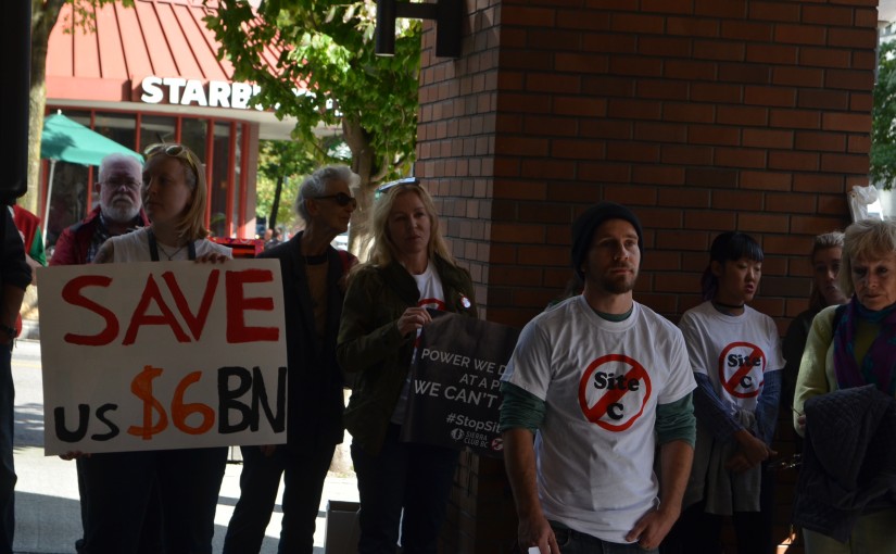 民眾集會反對SITE C水壩