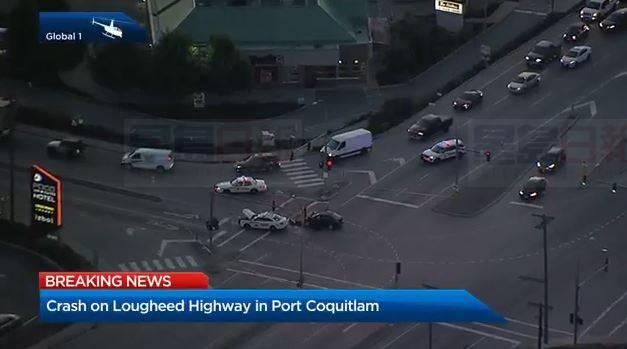 卑詩省高貴林港發生涉及警車的交通意外 沒有受傷報告