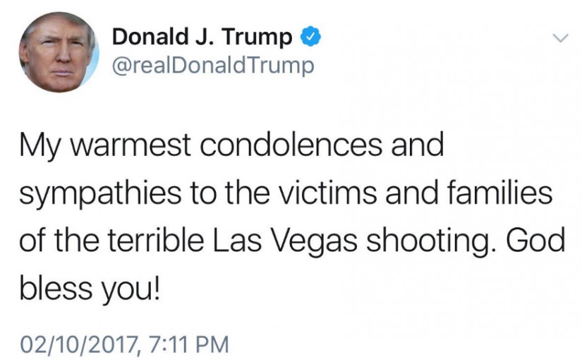 特朗普發推特哀悼槍擊案遇難者：願上帝保佑你們
