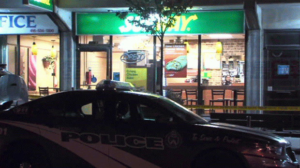 多倫多一男子Subway餐廳外被砍傷