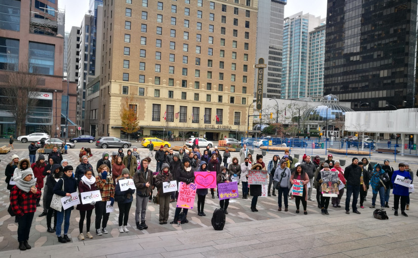 溫哥華藝術館周六舉行「#我也是」集會活動 抗議性侵行為