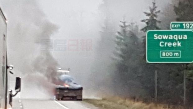 卑詩省Coquihalla公路因有腐蝕性液體洩漏要封閉