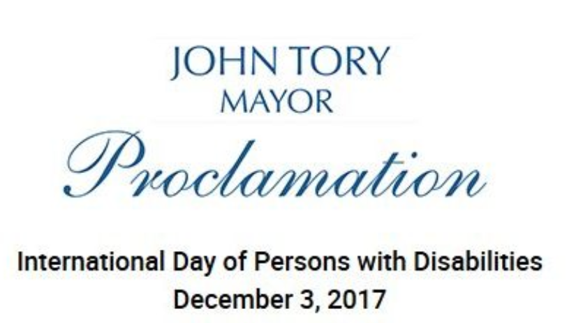 莊德利宣佈：12月3日為“國際殘障人士日”