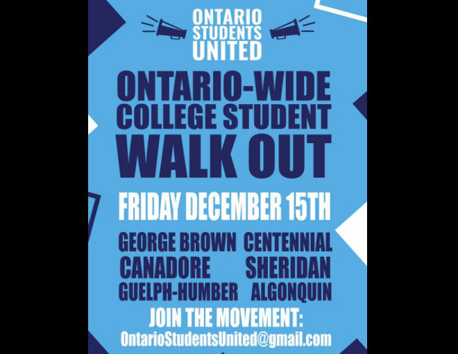安省學聯計劃週五組織GTA專上學院學生罷課