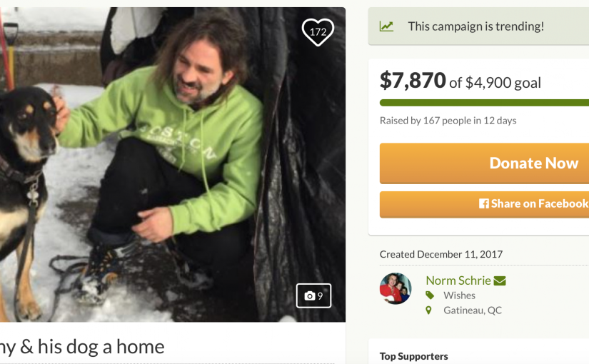 魁北克男子為流浪漢募捐$7,870