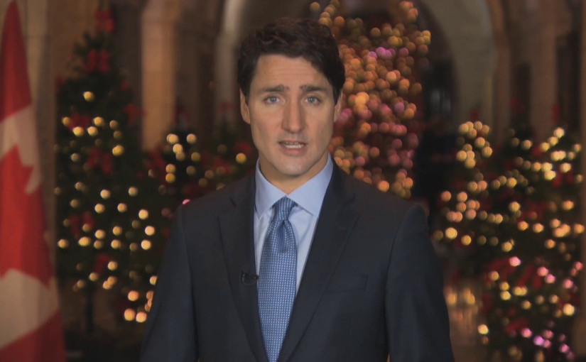 總理杜魯多聖誕前夕發出聖誕賀詞