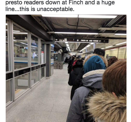 Finch地鐵站Presto讀卡器現故障 乘客上班受影響