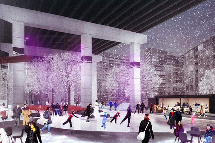 在這裡可免費滑冰還有冰上表演！