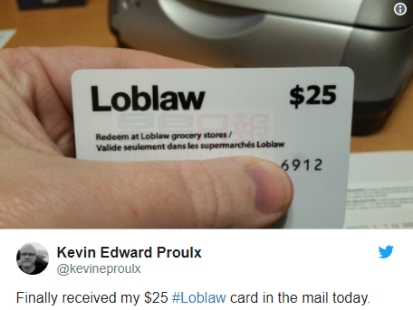 Loblaw補償麵包高價 顧客收到25元禮品卡