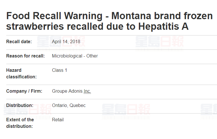 這個牌子的冰凍草莓或染病毒 要召回