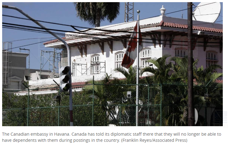 加拿大駐古巴外交官家屬現“新型”腦損傷 政府已安排回國