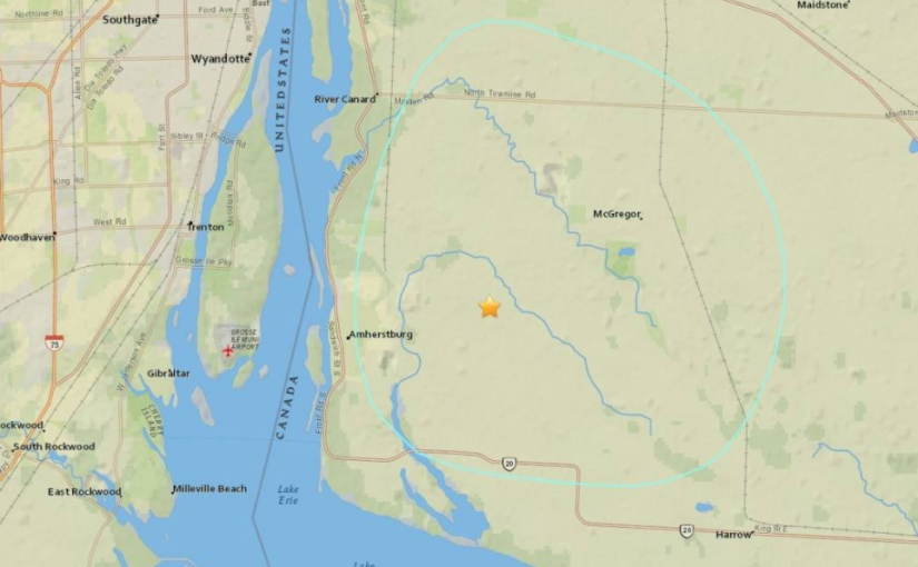 安省西南部昨夜發生地震！100公里以內都有震感