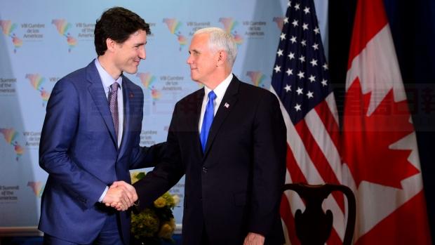 美國副總理對北美自由貿易協定表示樂觀 感謝加拿大支持敘利亞行動