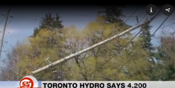 風暴肆虐 多倫多仍有4,200人無電