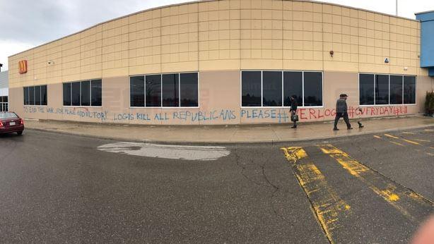 密西沙加市驚現有充滿攻擊性塗鴉