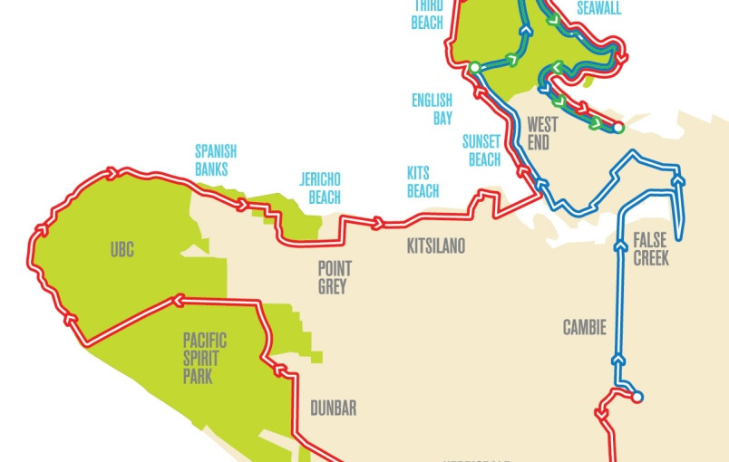 溫哥華市中心5月6日星期日早上有馬拉松長跑活動