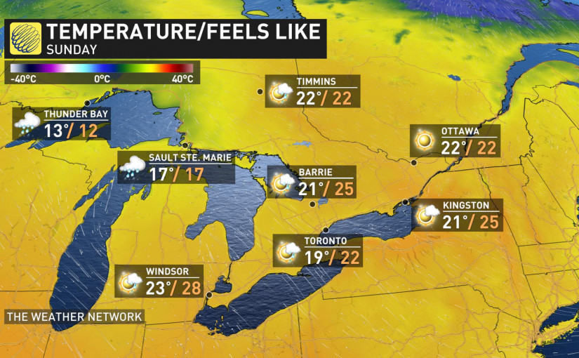 多倫多週末天氣（6月2日～6月3日）