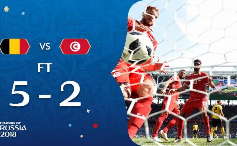 【世界盃G組】比利時5:2大勝突尼斯