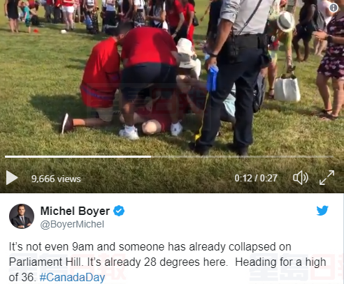 渥太華加拿大日慶祝活動在熱浪中如期啟動