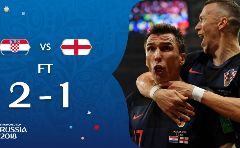【世界盃半決賽】克羅地亞2:1戰勝英格蘭進決賽！